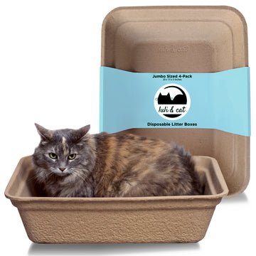 Disposable litter boxes for cats - 4-pack