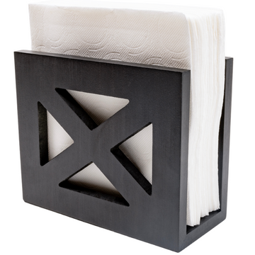 Black Wooden Napkin Holder